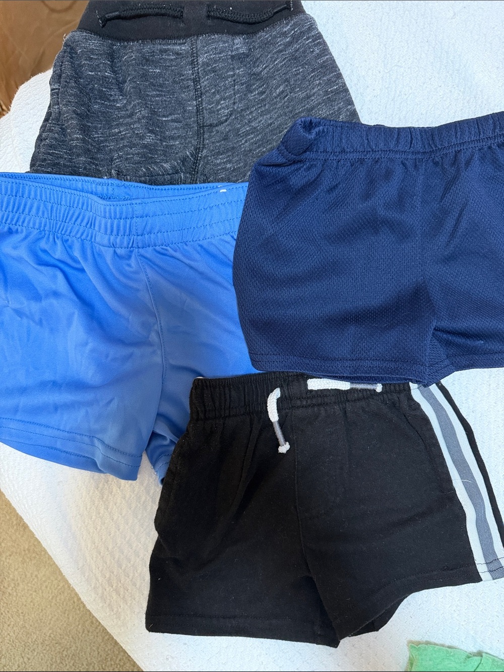 4 boys Athletic Shorts Pack - Blue, Navy & Black
